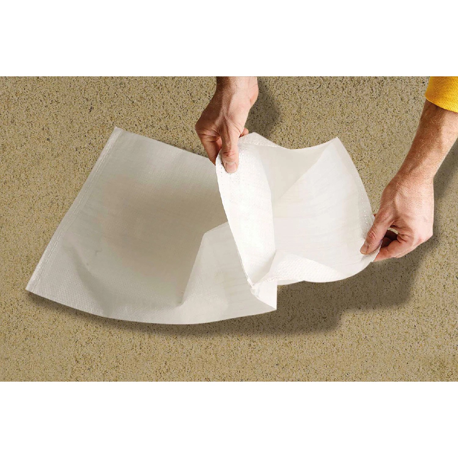 Sandsack für Hochwasserschutz Leer Weiß 40 cm x 70 cm 1 Stück