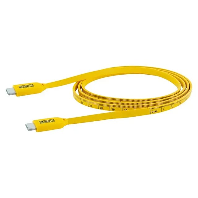 Schwaiger Kabel mit Maßband-Aufdruck USB-C auf USB-C 1,2 m