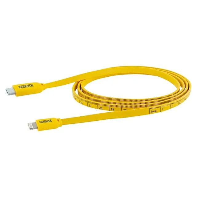 Schwaiger Kabel mit Maßband-Aufdruck Lightning auf USB-C 1,2 m