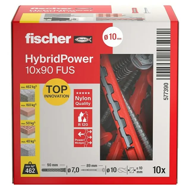 Fischer Dübel HybridPower FUS 10 mm x 90 mm 10 Stück