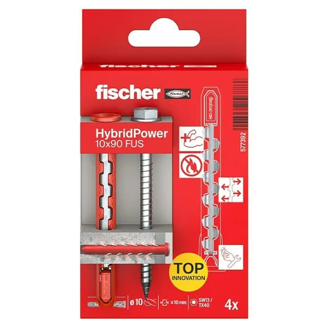 Fischer Dübel HybridPower FUS K 10 mm x 90 mm 4 Stück