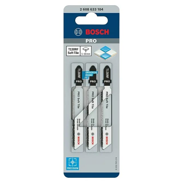Bosch Stichsägeblatt T 130 RF Special for Ceramics 3-er Pack