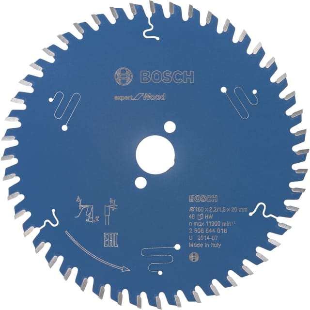 Bosch Kreissägeblatt Expert for Wood 160 mm x 20 mm x 2,2 mm