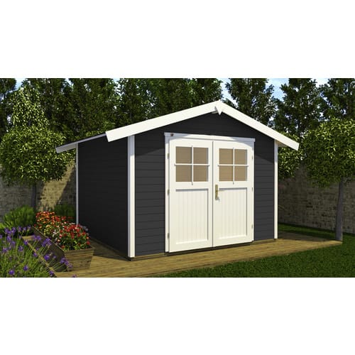 weka Gartenhaus 122 Gr.4 Satteldach Anthrazit 28 mm