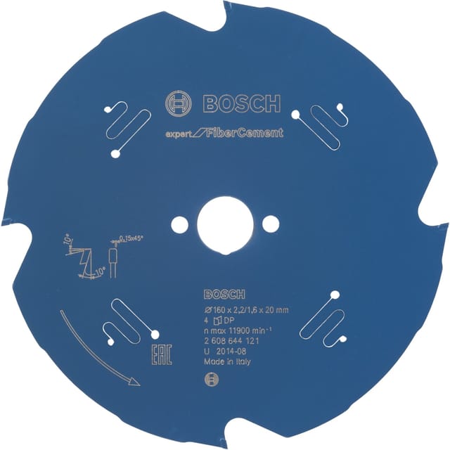 Bosch HW Kreissägeblatt Expert for Fibre Cement 160 mm x 20 mm x 2,2 mm