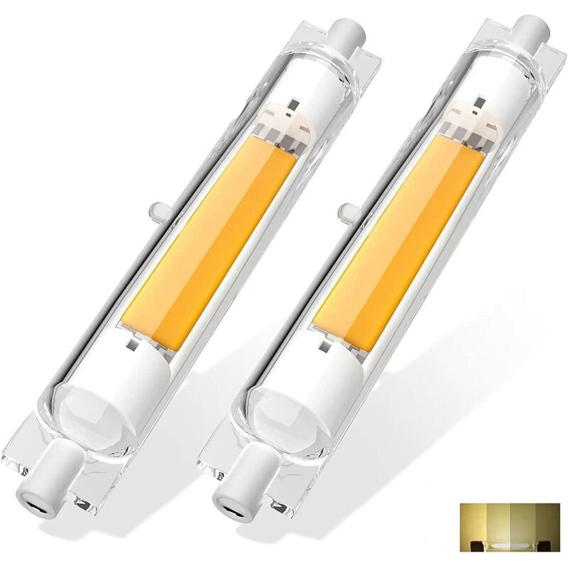 R7s Led - 118 Mm - 20 W - Dimmbar - 2000 K - 2000 Lm - 360° Abstrahlwinkel - 30.000 Stunden Lebensdauer - Für Innen- Und Außenbeleuchtung - 2 Stück