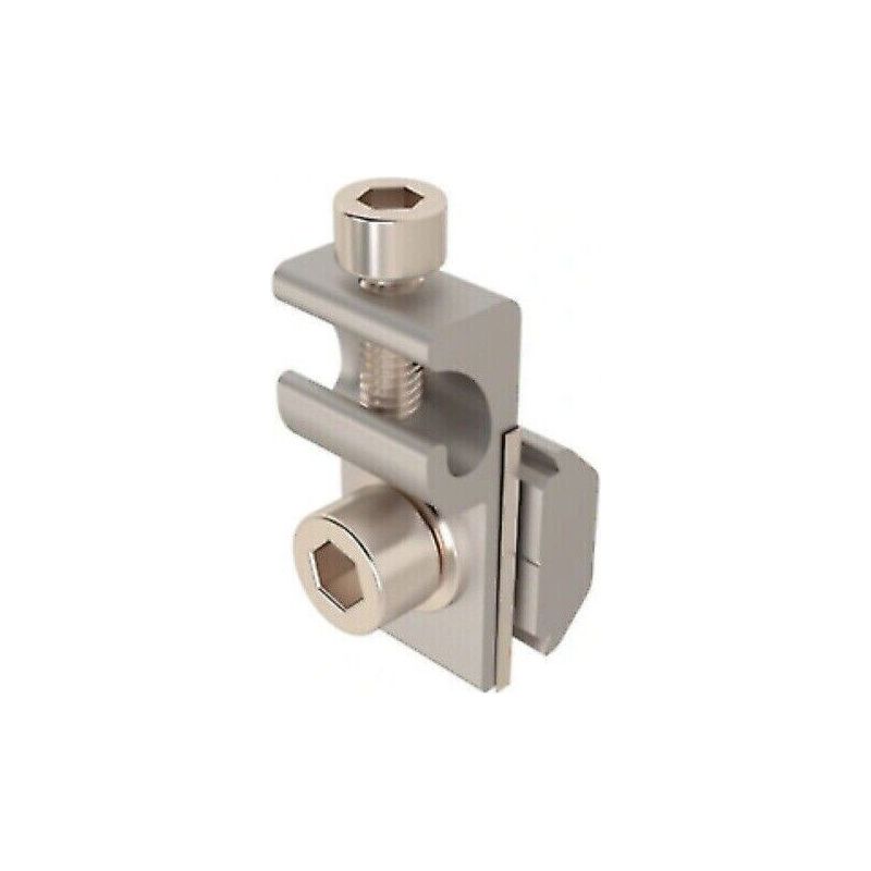 Erdungsklemme - Eloxiertes Aluminium 6005-t5 - Für 40x40mm Oder 30x50mm Solar-montageschienen - M6/m8 Gewinde - 10 Stück