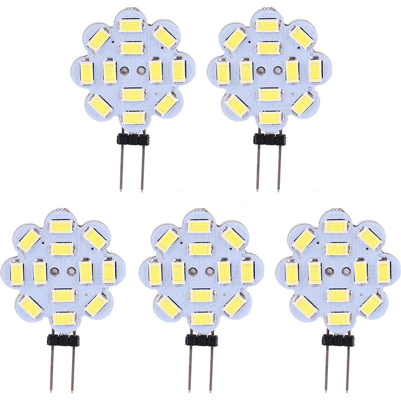 G4 Led-lampe 3w 12v 5730 Smd Weiß 180 Lumen 180° Abstrahlwinkel 50.000 Stunden Lebensdauer Für Innenbeleuchtung 5 Stück