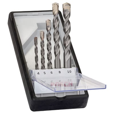 Bosch Betonbohrer-Set RobustLine CYL-3 Silver Percussion 5-teilig Ø 4 mm - 10 mm