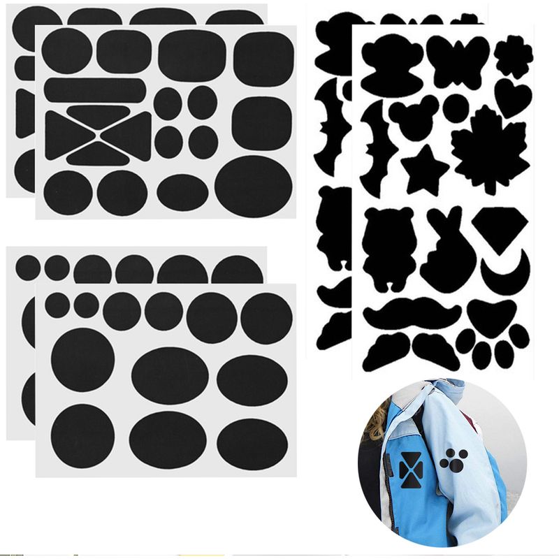 Selbstklebender Nylon-reparaturflicken – Wasserdicht – Für Kleidung, Daunenjacken, Zelte, Taschen – Zuschneidbar – Schwarz – 8er-packung