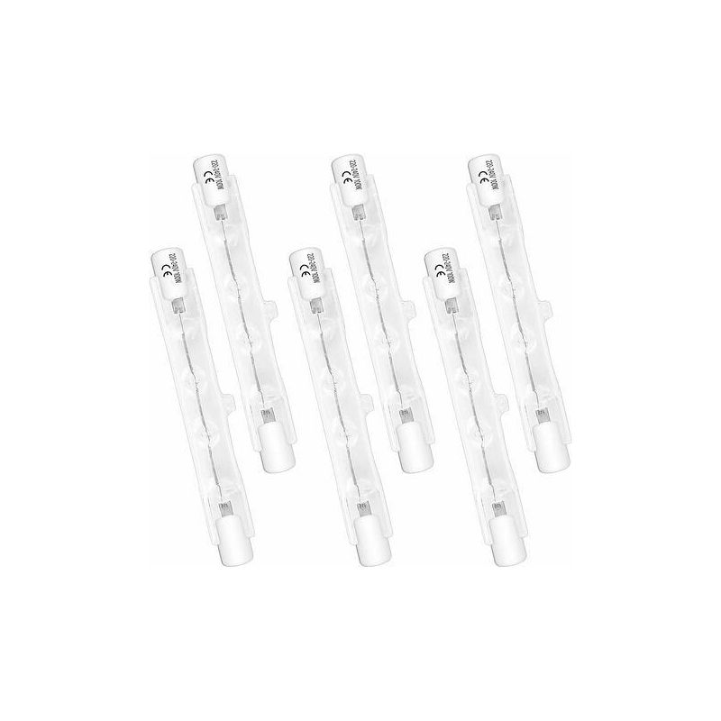 R7s Halogenlampe – 100 W – 230 V – 78 Mm – 2700 K – 1500 Lm – Dimmbar – Für Garten- Und Innenbeleuchtung – 6er-pack