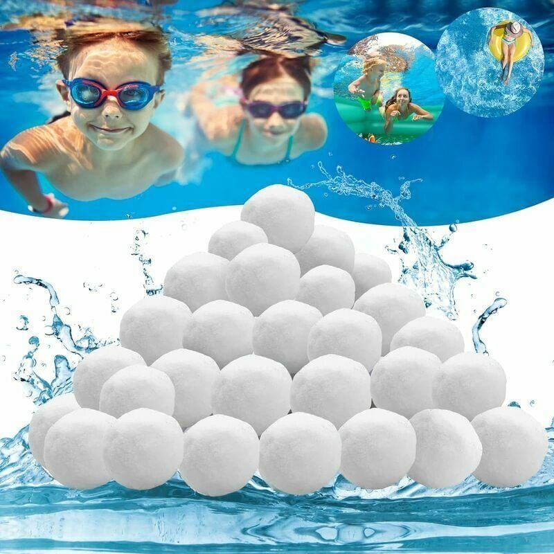 Poolfilterbälle – 800 G – 100 % Polyester – Für Poolfiltersysteme – Ersetzt Sand – 1 Stück