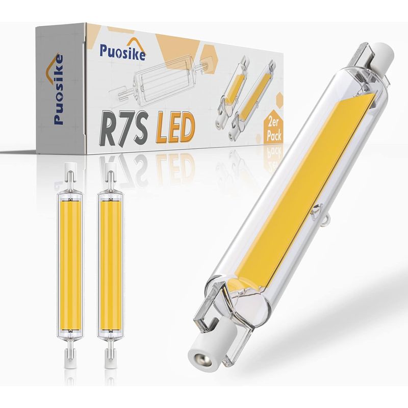 R7s Led - 118 Mm - 20 W - 1200 Lm - 3200 K - Dimmbar - Ac 220-240 V - Als Ersatz Für J7s Halogenlampen - 2 Stück
