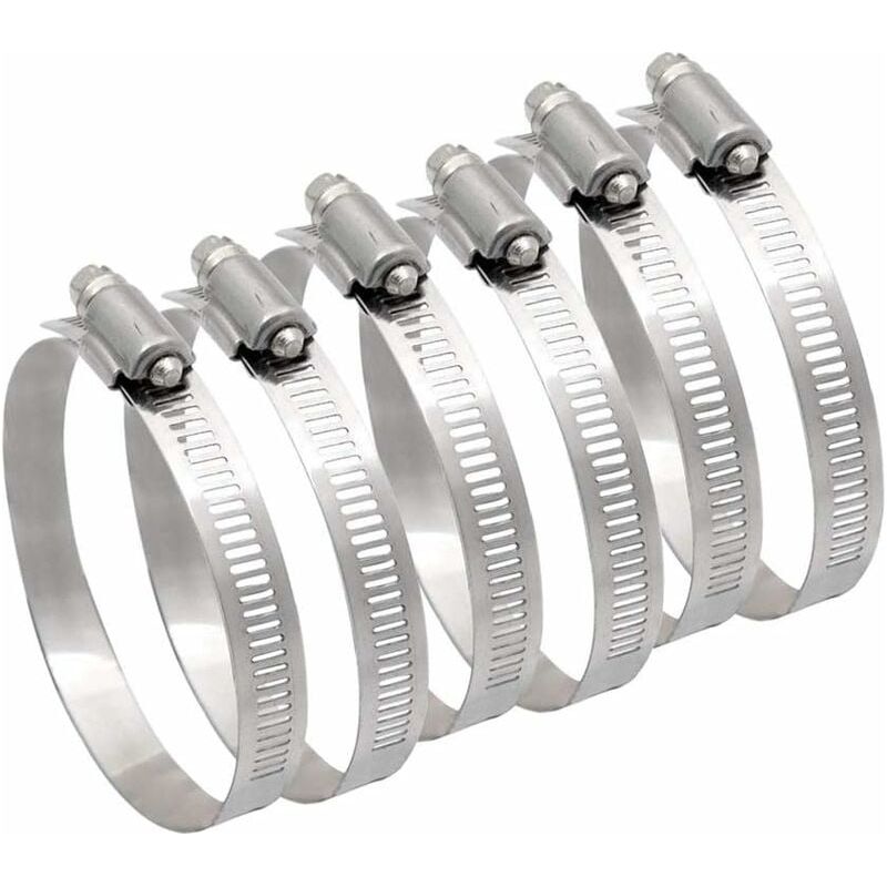 Schlauchschelle Für Rohre – Edelstahl – Verstellbarer Bereich 91 Bis 114 Mm – Für Dunstabzugshauben Und Lüftungskanäle – 6er-pack
