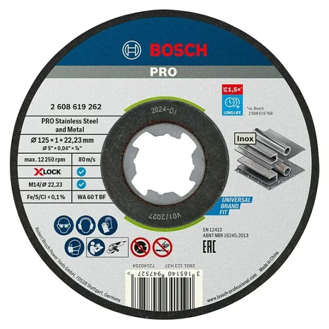 Bosch X-Lock Trennscheibe Standard for Inox Ø 125 mm