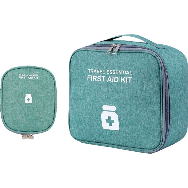 Leere Erste-hilfe-tasche – Tragbare Medizinische Organizer-tasche Für Reisen, Auto Und Zuhause – 2 Stück (groß Und Klein)