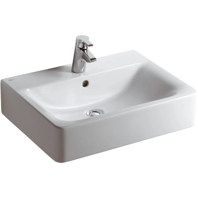 Ideal Standard Waschbecken 60 cm Connect Cube Weiß