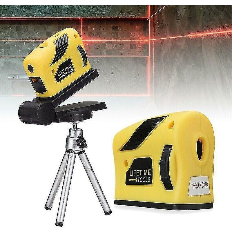 4-in-1-laser-nivelliergerät – 360°-horizontal- Und Vertikalstrahl – Integrierte Libelle – Verstärkter Technischer Kunststoff – 1 Stück