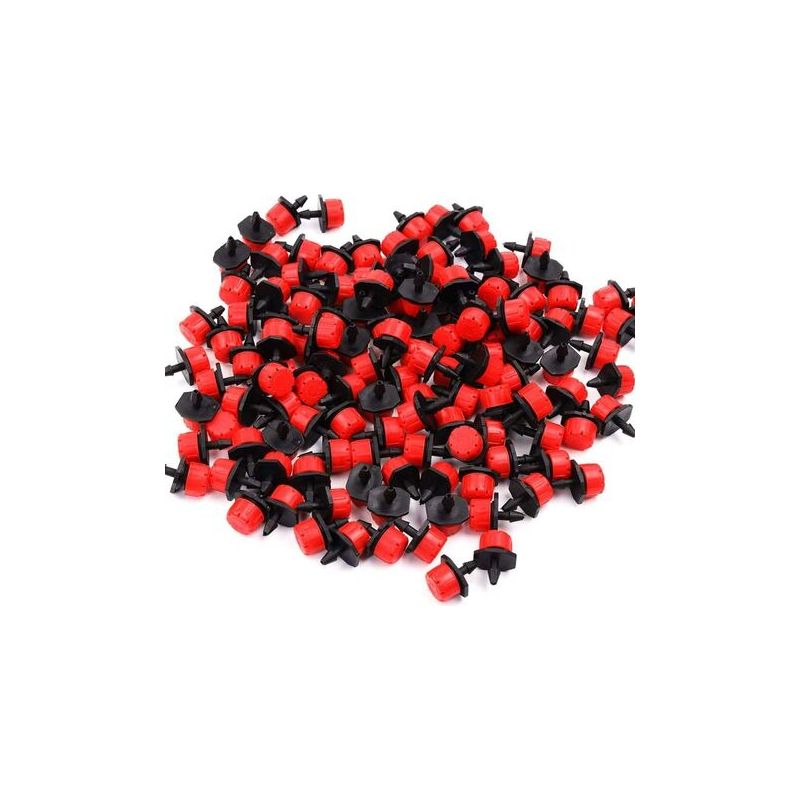 Bewässerungstropfer - Einstellbar 1-70 L/h - Druck 1-3 Kg - 1/4-zoll-anschluss - Kompatibel Mit 4/7-mm-schläuchen - Für Gemüsegärten Und Topfpflanzen - 100 Stück