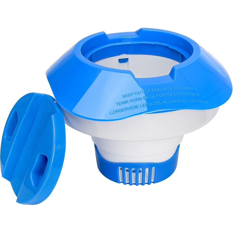 Chlor-schwimmkörper – 18 Cm – Hohe Kapazität – Einstellbarer Durchfluss – Für 7,6 Cm Chlortabletten – Für Innen- Und Außenpools Sowie Whirlpools – 1 Stück