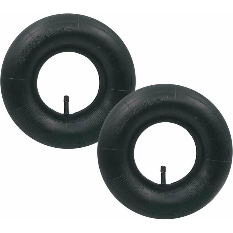 Schlauch – 410/350-4 – Tr-13 Ventil (gerade) – Für Gartenwagen- Und Rasenmäherreifen – 2er-pack