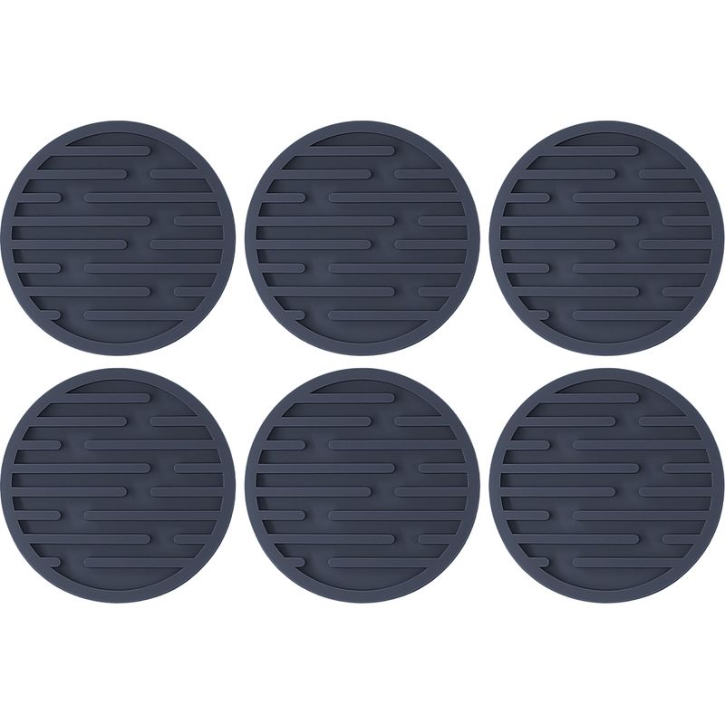Untersetzer – Aus Silikagel – Rutschfest – Für Holztische, Büros, Bars, Cafés – 10 X 10 Cm – 6er-set