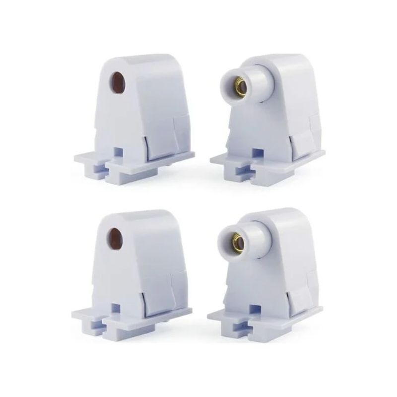 T8-sockelanschluss – 600 V Ac, 660 W – Für T8-leuchtstoffröhren Und Led-röhren – Schnelle, Werkzeuglose Installation – 2 Paar
