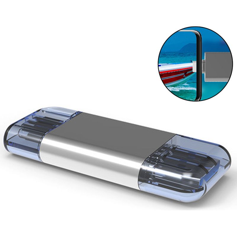 Usb-typ-c-sd-kartenleser – Usb 3.0 – Kompatibel Mit Sd-, Micro-sd- Und Tf-karten – Bis Zu 128 Gb – Übertragungsgeschwindigkeiten Bis Zu 90 Mb/s – 1 Stück