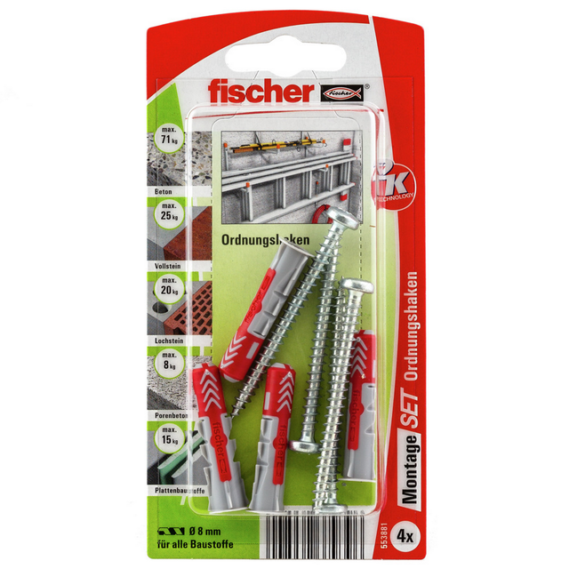 Fischer Montageset Ordnungshaken K