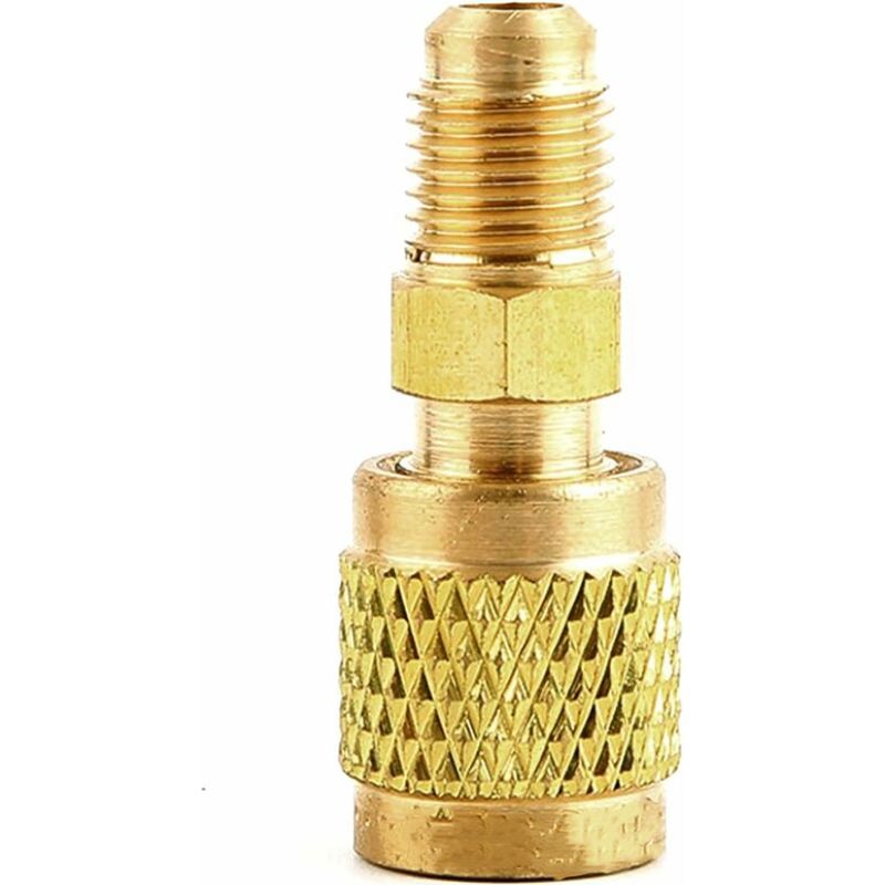 Zylindrischer Adapter Für Klimaanlagen – Kupfer – 7 X 4 X 4 Cm – Kompatibel Mit R22, R134a, R32 Und R410a – 1 Stück