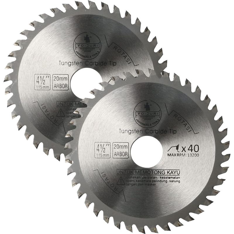 Kreissägeblatt - 122 Mm - Für Holz Und Kunststoff - Geeignet Für Winkelschleifer - 2 Stück