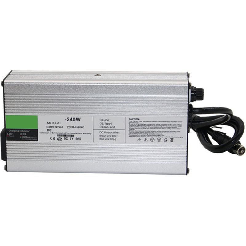 Ladegerät Für Elektrofahrräder – 54,6 V, 4 A – Für 48-v-lithium-akkus – Aluminium – Integrierter Schutz – 1 Stück