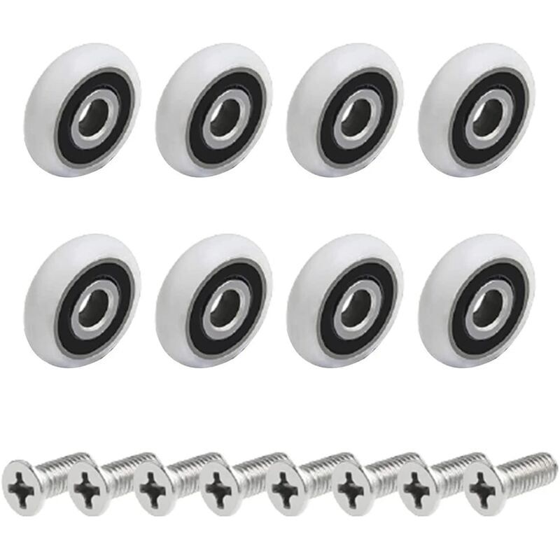 Duschkabinenrollen – 25 Mm – M5x20 Mm Schrauben – Geeignet Für Glastüren – 8er-pack