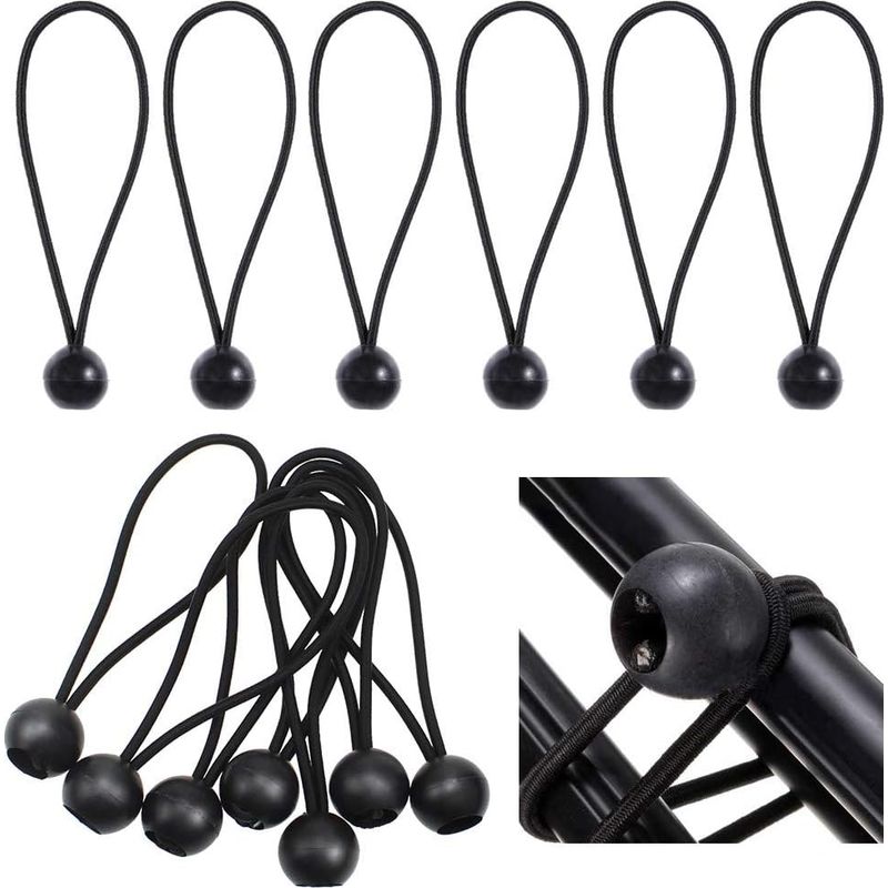 Elastische Kordeln Mit Kugelenden – 15 Cm – Uv-beständiges Latex – Für Planen, Zelte Und Camping – 20er-packung