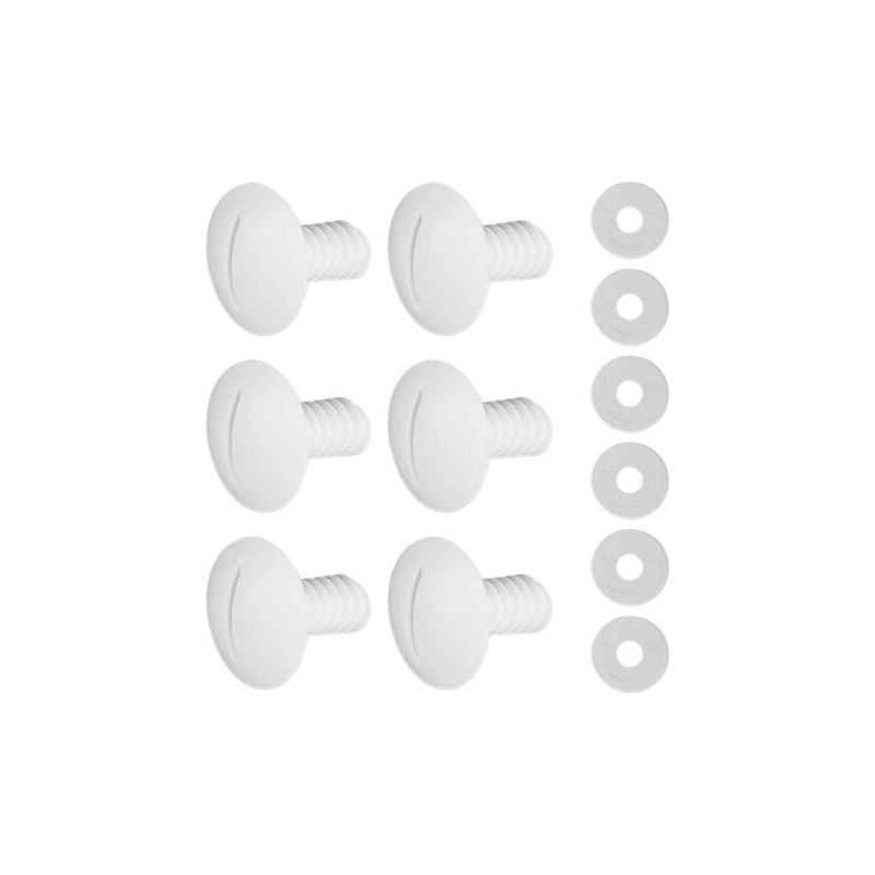 Schrauben Für Poolreinigerräder – Abs – Kompatibel Mit Referenz C55/c-55 – 6er-pack Mit Unterlegscheiben