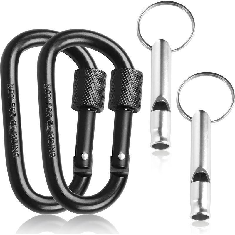 Schraubkarabiner – Aluminiumlegierung – Für Wandern, Camping, Hängematten, Reisen – 2er-pack