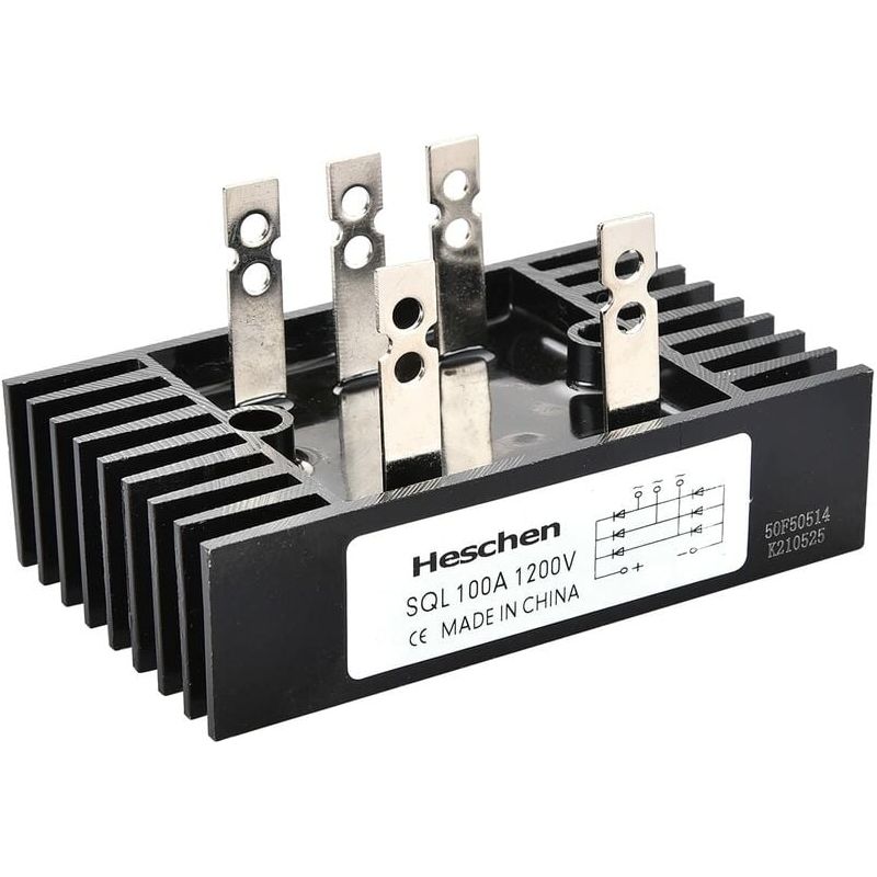 Dreiphasen-gleichrichterbrückenmodul - 100 A - 5 Anschlüsse - Kühlkörperkühlung