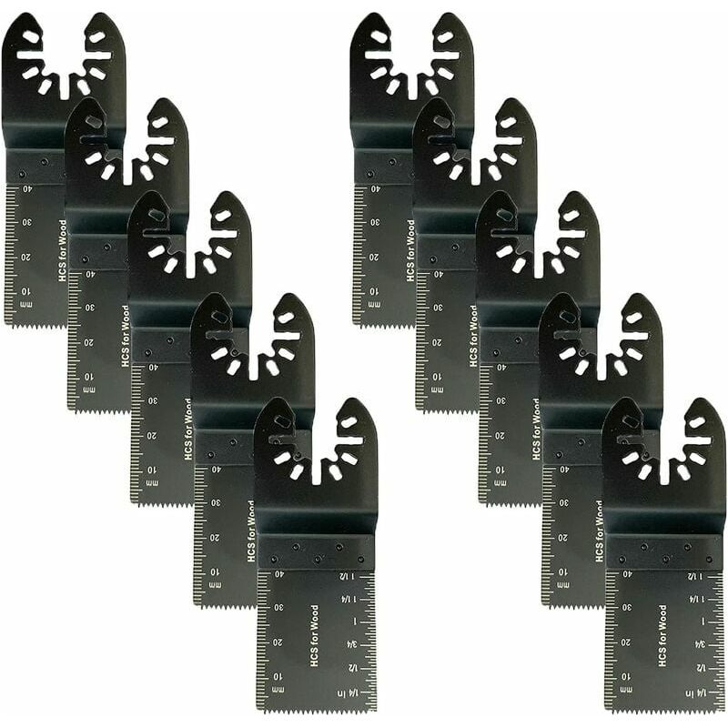 Oszillierendes Sägeblatt - 34 Mm - Kohlenstoffstahl - Für Multifunktionswerkzeuge - 10 Stück