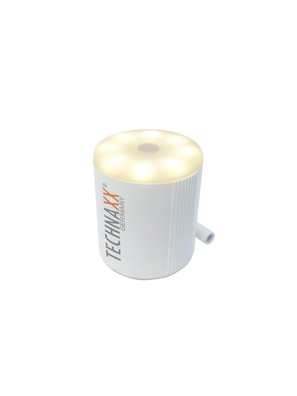 Technaxx Mini-Akku-Luftpumpe TX-261 mit LED-Licht-Funktion Weiß