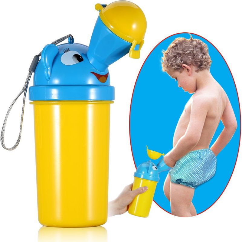 Kinder-bettpfanne – Tragbares Urinal Für Jungen – 500 Ml – Hygienisches Abs – Für Reisen, Camping, Auto Und Zum Lernen – 1 Stück