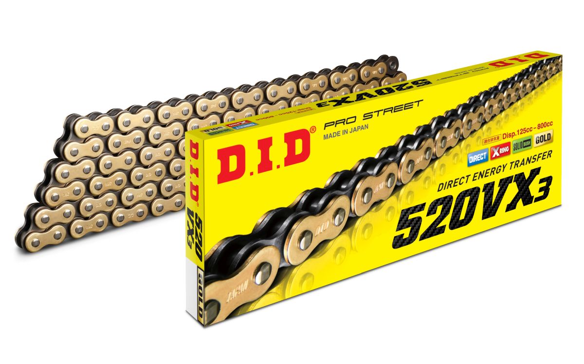 Did 520vx3g&b-120 Goldkette (120 Glieder) X-ring (offen + Clip)