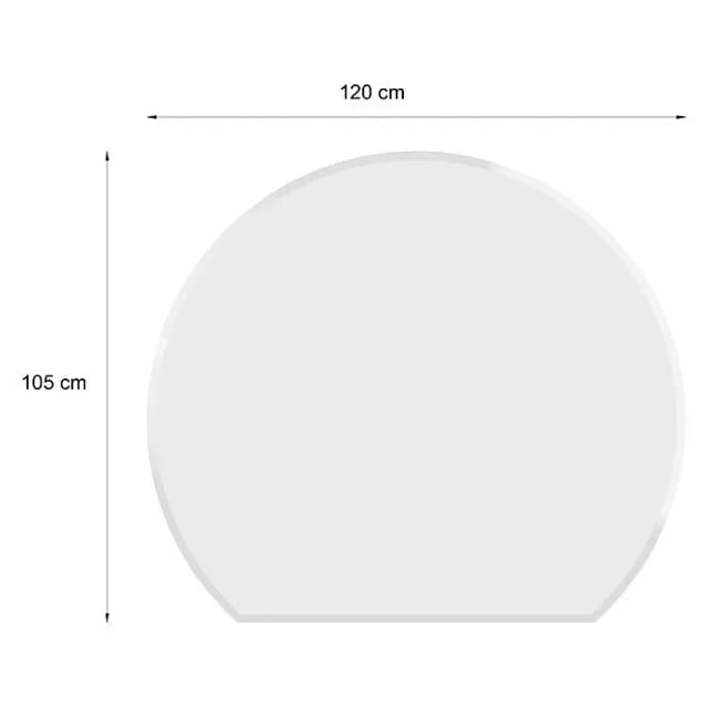 Valo Glasbodenplatte Kreisabschnitt 120 cm x 105 cm Stärke 8 mm Glasklar