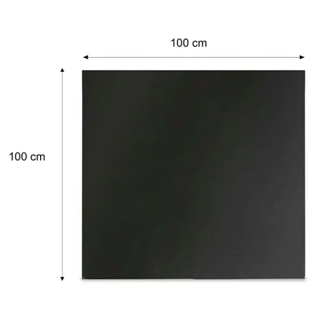 Valo Stahlbodenplatte Quadrat 100 cm x 100 cm Stärke 2 mm Schwarz