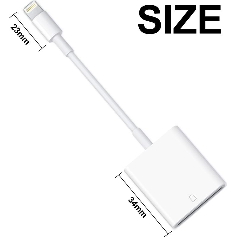 Sd-kartenleser – Kompatibel Mit Iphone Lightning – Bidirektionale Datenübertragung – Geschwindigkeit Bis Zu 100 Mb/s – Für Sd- Und Micro-sd-karten – 1 Stück
