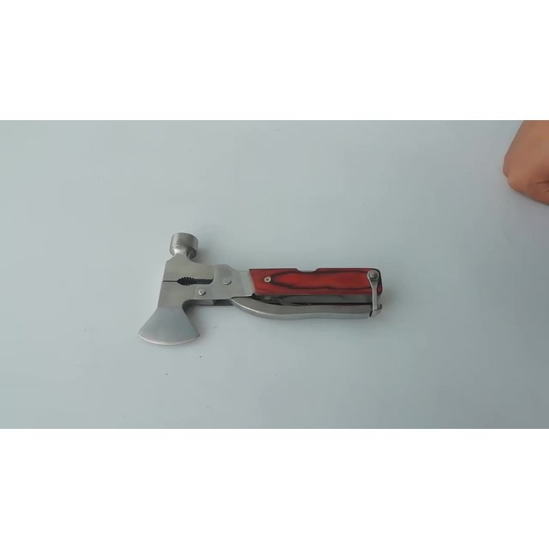 Multifunktionsaxt – 9-in-1 Klapphammer – Überlebenswerkzeug Für Camping Und Outdoor-aktivitäten – Edelstahl – 18 X 9 Cm – 1 Stück