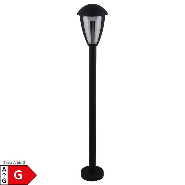 Näve LED-Sockel-Außenleuchte Clint Schwarz