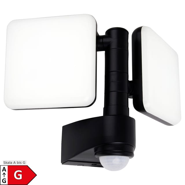 Näve LED-Wand-Außenleuchte Jaro II mit 360° Bewegungsmelder Schwarz