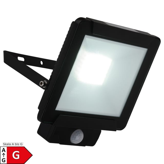 Näve LED-Außenleuchte Strahler 30 W mit Bewegungsmelder Schwarz