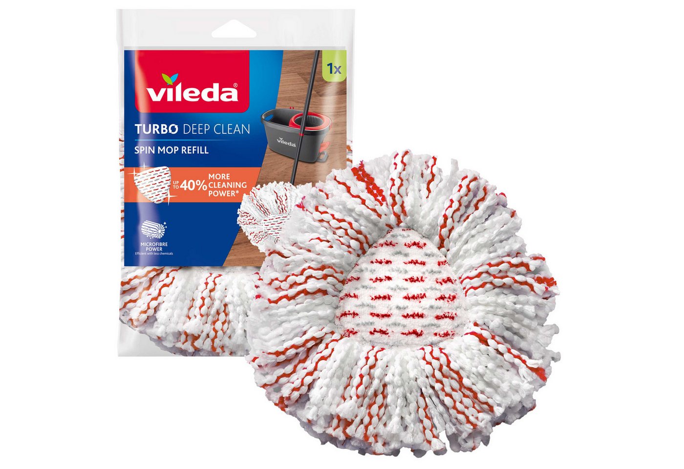 Vileda 3-in-1 Ersatzkopf Turbo Microfibre