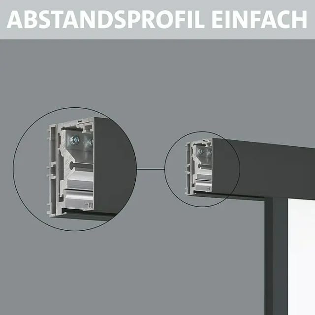 Skyscope Portal Abstandsprofil für Slimwork Schiebetür 2.000 mm Schwarz